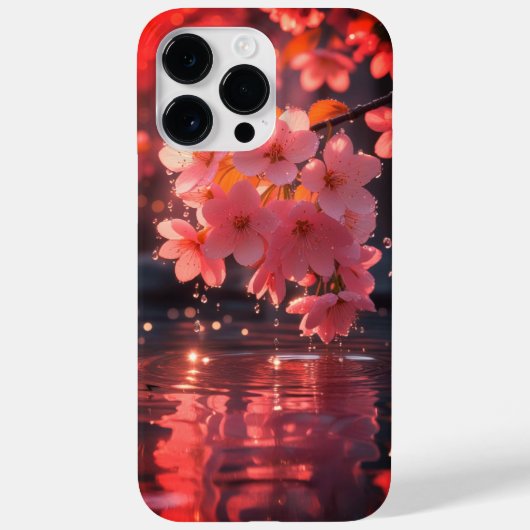 Roze sakura bloemen boven water | Serene Spring Na Case-Mate iPhone Case (Achterkant)
