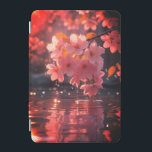 Roze sakura bloemen boven water | Serene Spring Na iPad Mini Cover<br><div class="desc">Ervaar de serene schoonheid van de natuur met dit betoverende ontwerp dat een delicaat moment vastlegt - dauwdruppels vallen zachtjes van bloeiende sakurabloemen in stil, reflecterend water. Dit hoogwaardige kunstwerk biedt verbluffende details en zachte tinten, die rust, vrouwelijkheid en elegantie oproepen. Ideaal voor liefhebbers van natuur, voorjaarsliefhebbers en fans van...</div>