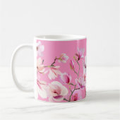 Roze Sakura Bloemen Design Koffiemok (Links)