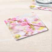 Roze sakura bloemen - Japanse kersbloesem Kartonnen Onderzetters (Schuin)