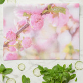 Roze sakura bloemen - Japanse kersbloesem Theedoek (Gevouwen)