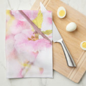 Roze sakura bloemen - Japanse kersbloesem Theedoek (Quarter Fold)