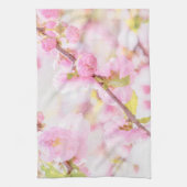 Roze sakura bloemen - Japanse kersbloesem Theedoek (Verticaal)