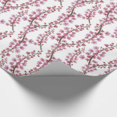Roze sakura bloemen naadloos patroon cadeaupapier (Hoek)