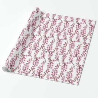 Roze sakura bloemen naadloos patroon cadeaupapier