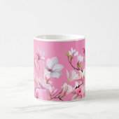 Roze Sakura Bloemen Ontwerp  Koffiemok (Center)