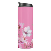 Roze Sakura Bloemen Ontwerp Thermosbeker (Geroteerd rechts)