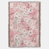 Roze sakura bloempatroon deken (Voorkant Verticaal)