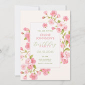 Roze sakura bloesem bloem bloei  kaart (Voorkant)