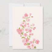 Roze sakura bloesem bloem bloei  kaart (Achterkant)