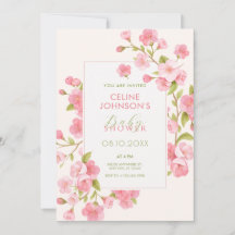 Roze sakura bloesem bloesem baby shower