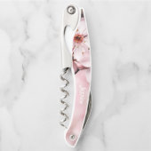 Roze Sakura Bloesems Bruidsmeisje Lente Bruids Wij Kurkentrekker (Voorkant)