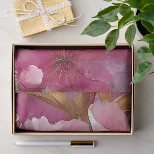 Roze Sakura Blossom Decoupage Tissuepapier (Geschenk)