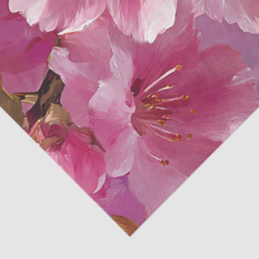 Roze Sakura Blossom Decoupage Tissuepapier (Detail)