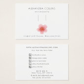 Roze Sakura Blossom Haarclip Barrette Display Visitekaartje (Voorkant /achterkant)