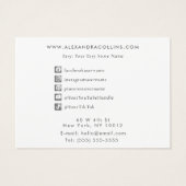 Roze Sakura Blossom Haarclip Barrette Display Visitekaartje (Achterkant)