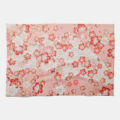 Roze Sakura Blossom Japans Patroon Theedoek (Horizontaal)