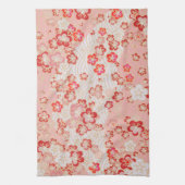 Roze Sakura Blossom Japans Patroon Theedoek (Verticaal)