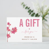 Roze Sakura Boom Brunch Beauty Salon Spa Make-up (Staand voorkant)