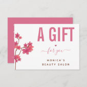 Roze Sakura Boom Brunch Beauty Salon Spa Make-up (Voorkant / Achterkant)