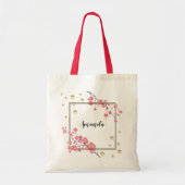 Roze Sakura bruidsmeisje persoonlijk Tote Bag (Voorkant)