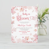 Roze Sakura Cherry Blossom Baby in Bloom Kaart (Staand voorkant)