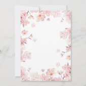 Roze Sakura Cherry Blossom Baby in Bloom Kaart (Achterkant)