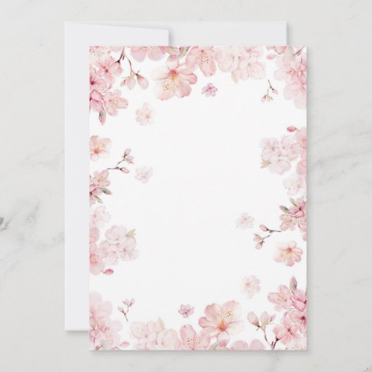 Roze Sakura Cherry Blossom Sweet 16e verjaardag Kaart (Achterkant)