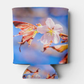 Roze Sakura Flower Blue Sky Blikjeskoeler (Achterkant)