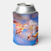 Roze Sakura Flower Blue Sky Blikjeskoeler (Blikje Achterkant)