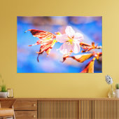 Roze Sakura Flower Blue Sky Canvas Afdruk (Insitu (Woonkamer))