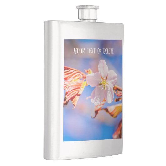 Roze Sakura Flower Blue Sky Flacon (Rechts)