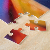 Roze Sakura Flower Blue Sky Legpuzzel (Zijkant)