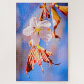 Roze Sakura Flower Blue Sky Legpuzzel (Verticaal)