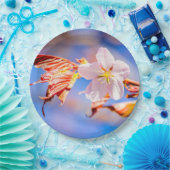 Roze Sakura Flower Blue Sky Papieren Bordje (Feest)