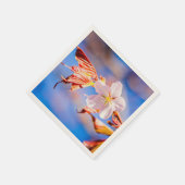 Roze Sakura Flower Blue Sky Servet (Hoek)