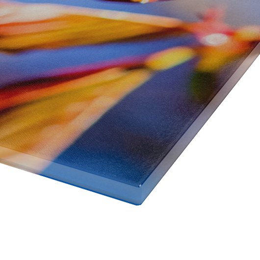 Roze Sakura Flower Blue Sky Snijplank (Hoek)