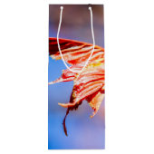 Roze Sakura Flower Blue Sky Wijn Cadeautas (Achterkant)