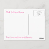 Roze Sakura Flower Briefkaart (Achterkant)