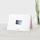 Roze Sakura Flowers, Blue Sky, White Cloud Kaart (Achterkant)