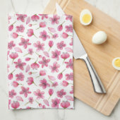 Roze Sakura Flowers Kitchen Towel 16 x 24 inch Theedoek (Quarter Fold)