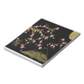 Roze Sakura Gold Black Japans scherm Notitieblok (Linkerzijde)