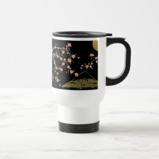 Roze Sakura Gold Black Japans scherm Reisbeker