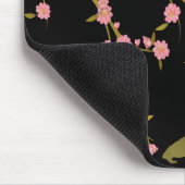 Roze Sakura Goud Zwart Japans Scherm Muismat (Hoek)