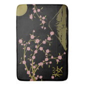Roze Sakura Goud Zwart Japans scherm poster Badmat (Voorkant Verticaal)