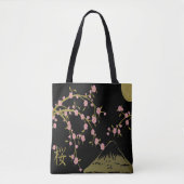 Roze Sakura Goud Zwart Japans Scherm Print Tas (Voorkant)