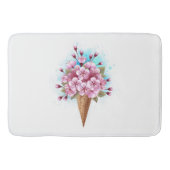 Roze Sakura Ice Cream Waffle Cone Badmat (Voorkant)