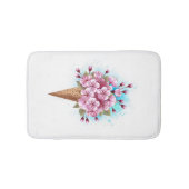 Roze Sakura Ice Cream Waffle Cone Badmat (Voorkant)