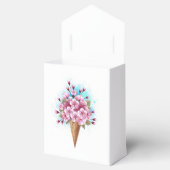 Roze Sakura Ice Cream Waffle Cone Bedankdoosjes (Geopend)