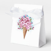 Roze Sakura Ice Cream Waffle Cone Bedankdoosjes (Voorkant Zijde)